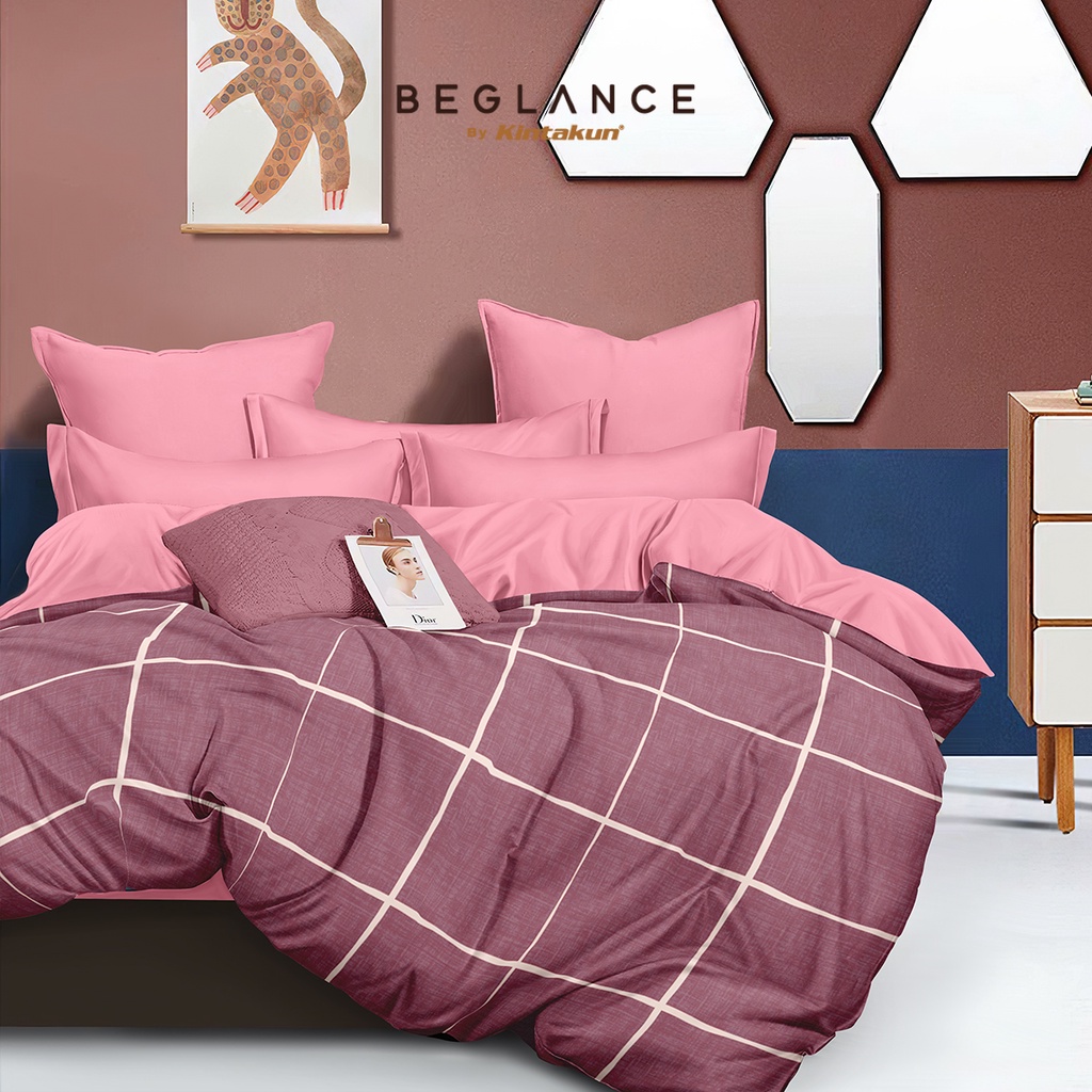 Jual Kintakun Bed Cover Set Sprei Fitted 160/180 Beglance Microsuede