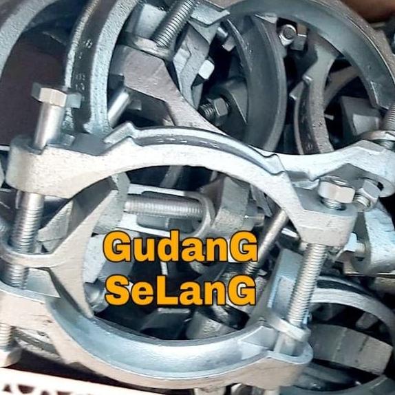 Jual Klem Double Bolt In Sl Double Bolt Clamp Besi Selang Pipa Industri Shopee Indonesia