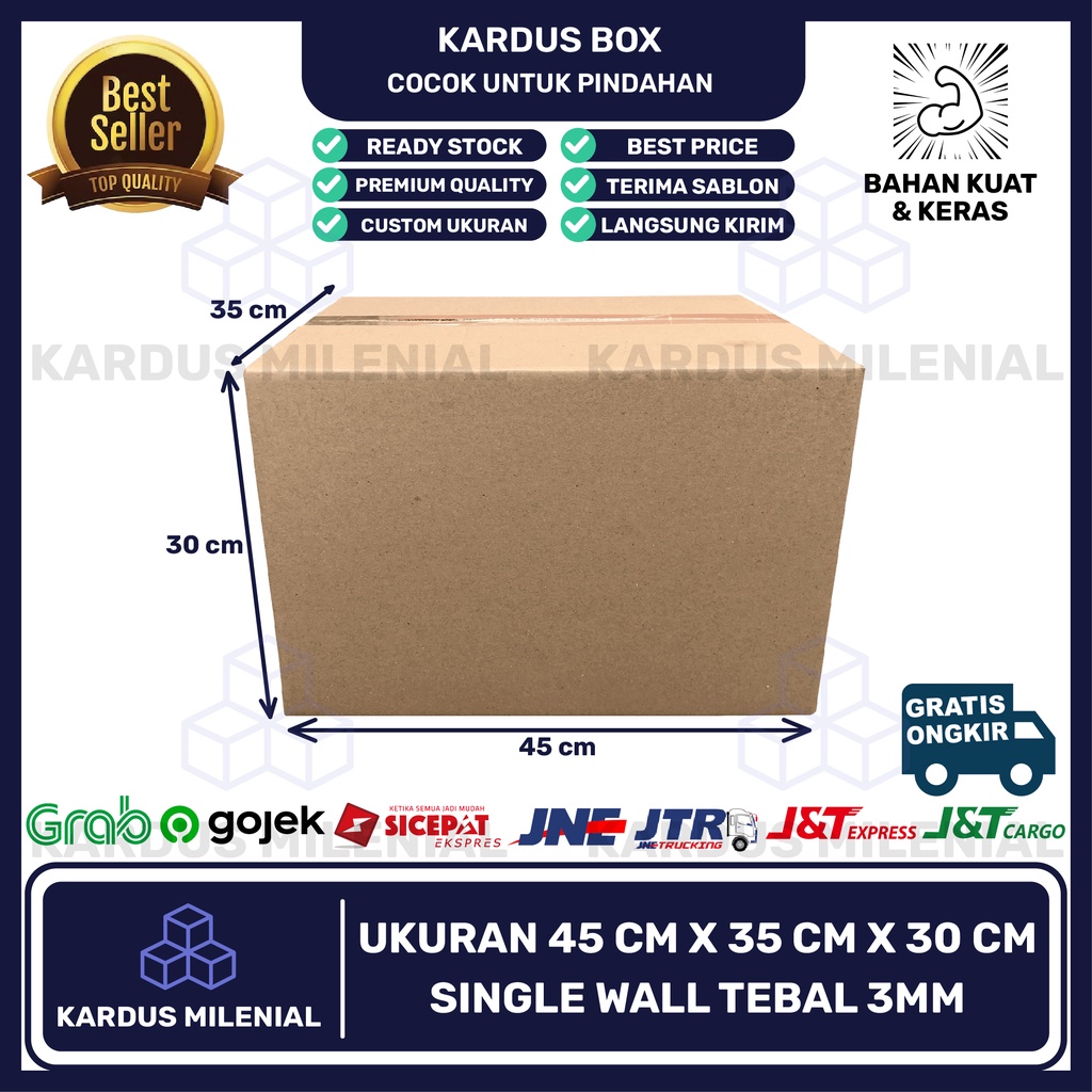 Jual KARDUS BESAR PACKING 45X35X30 COCOK UNTUK PINDAHAN KOST/RUMAH ...