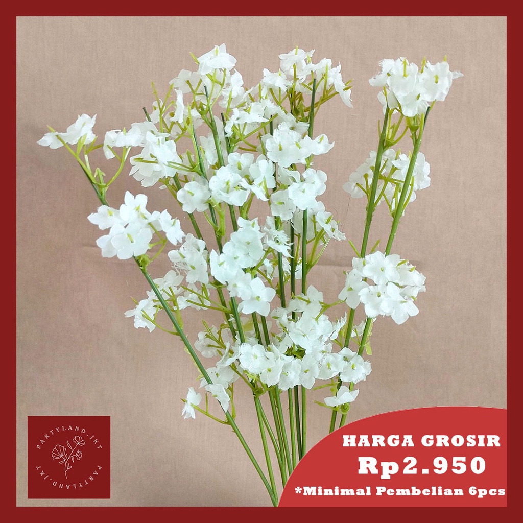 Jual Artificial Flower White Baby Breath Bunga Palsu Plastik Buatan ...