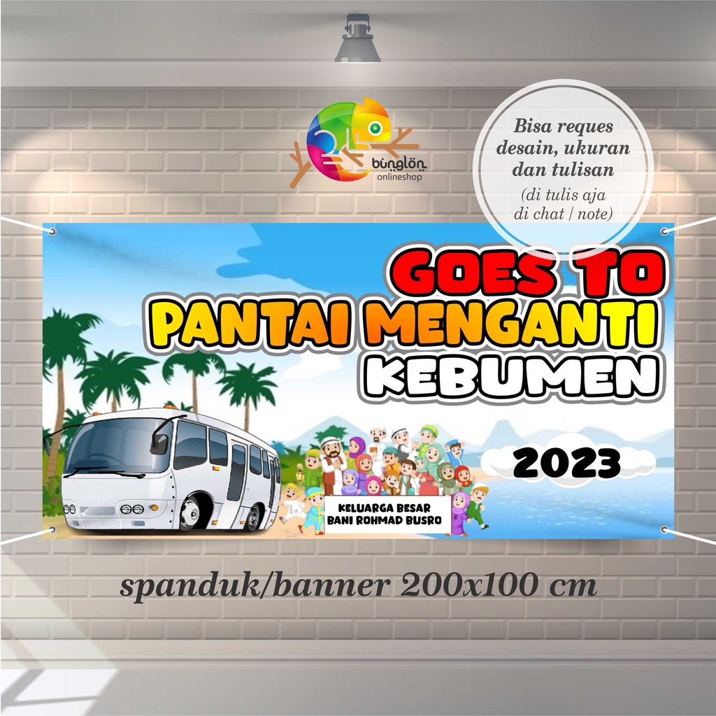 Jual Spanduk Banner 200x100cm Study Tour Spanduk Pariwisata Spanduk