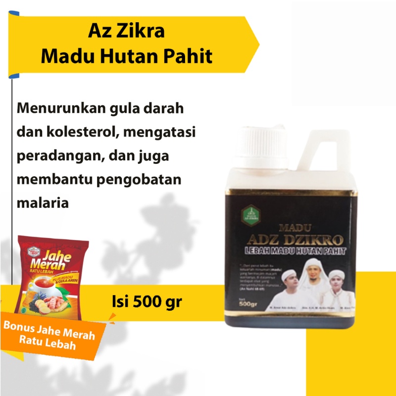 Jual Madu Adz Dzikro Hutan Herbal Super Hitam Pahit Az Zikra Azzikra 500gr Shopee Indonesia