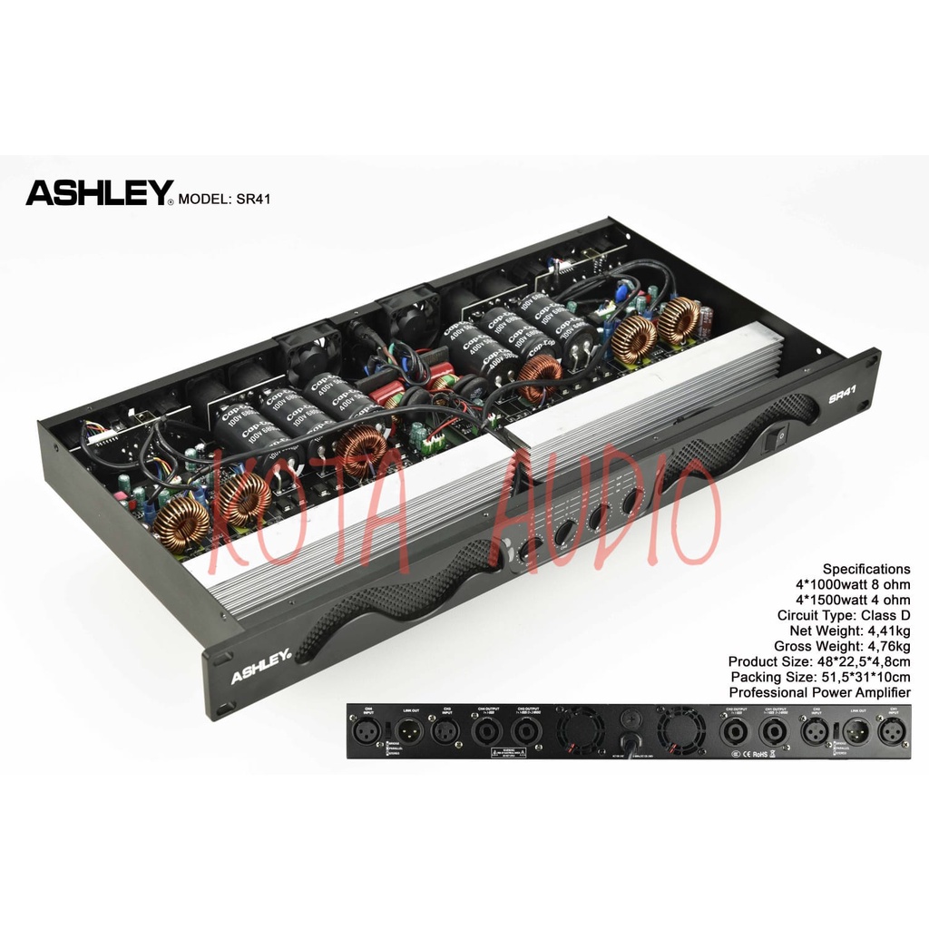 Jual Power Amplifier Ashley SR 41 / SR41 Class D ORIGINAL SR41