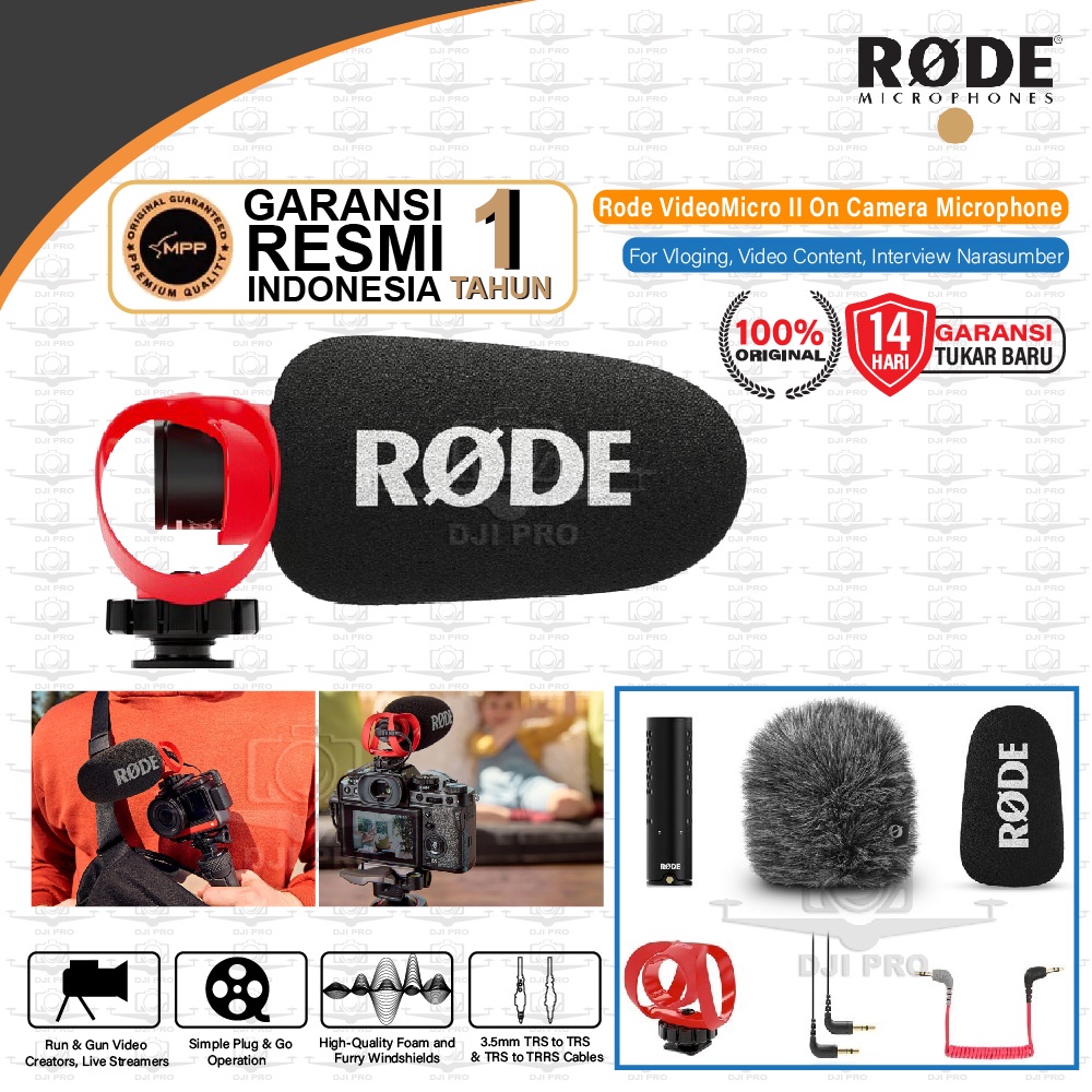 Jual Rode VideoMicro II On Camera Microphone Rode Video Micro 2 Resmi ...