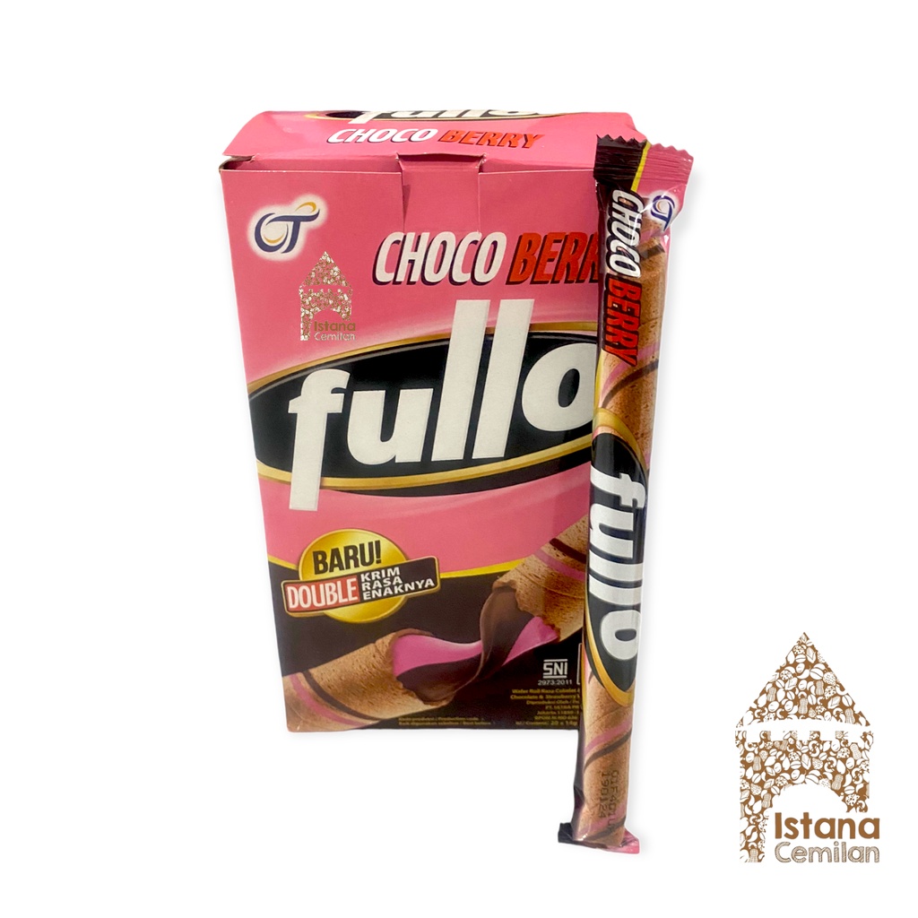 Jual Fullo Black Vanilla / Choco Berry Wafer Roll (isi 20 pcs) Shopee