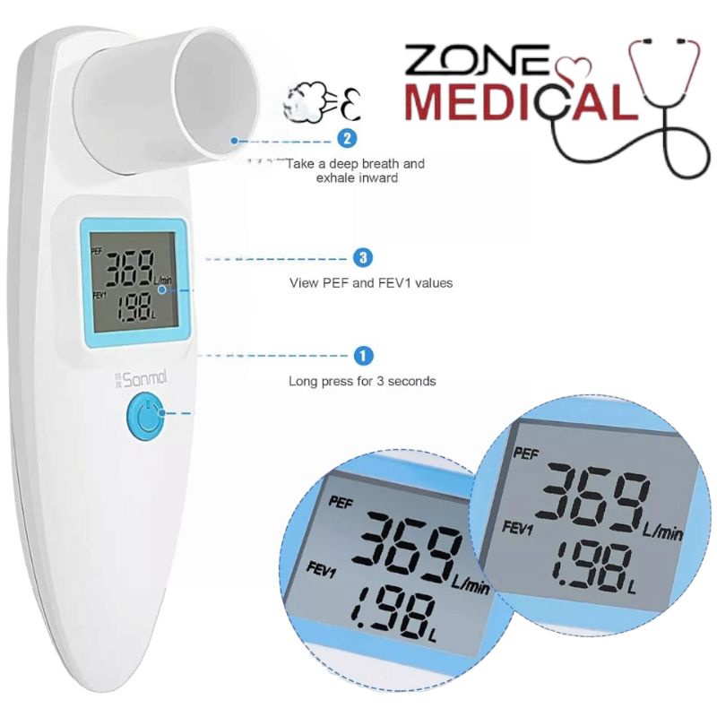 Jual PEAK FLOW METER / SPIROMETER DIGITAL SONMOL Shopee Indonesia