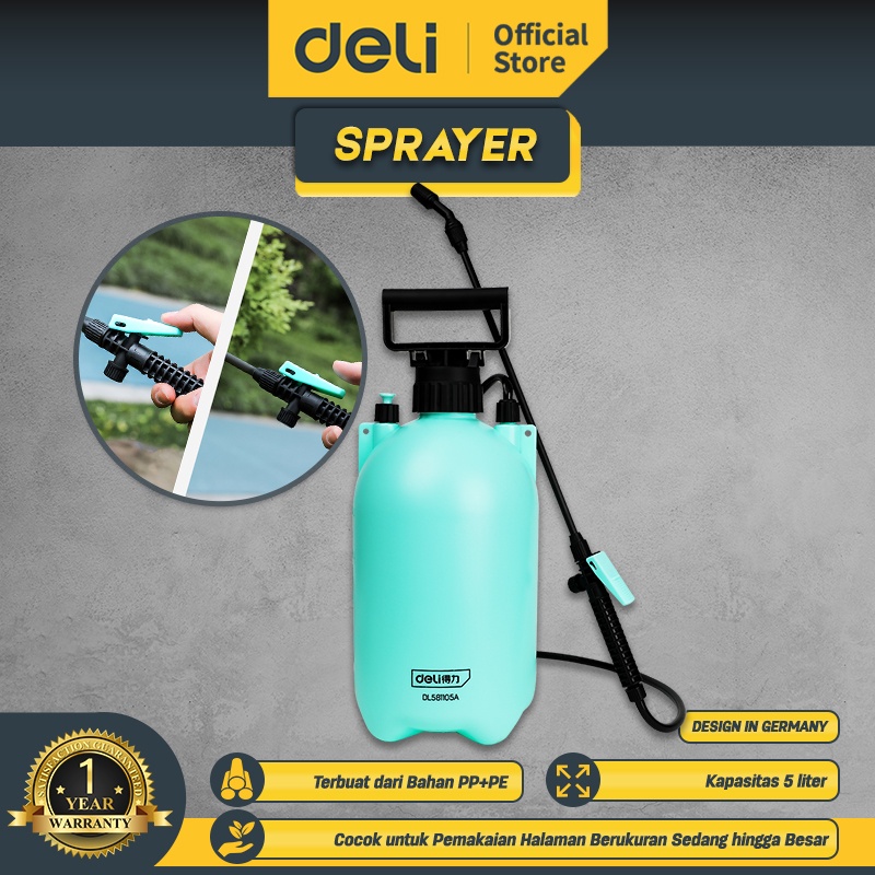 Gambar produk Deli Tools Sprayer / Semprotan Tanaman Deli Kapasitas 5 Liter Desain Tas Kuat EDL581105A 1