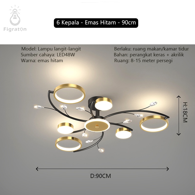 Jual Lampu Gantung Led Minimalis Ruang Tamu Rumah Tempat Lampu Plafon Kamar Tidur Modern Led