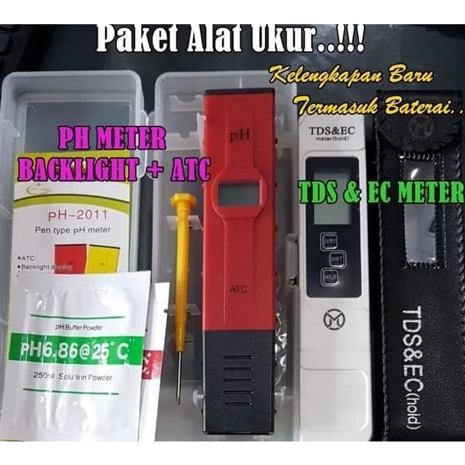 Jual Paket Alat Ukur Ph Meter Backlight Atc Dan Tds Ec Meter Shopee Indonesia