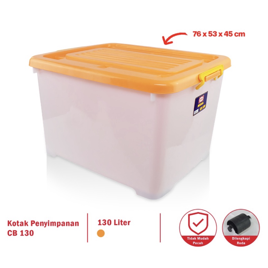 Jual [DK] SHINPO 130 Kontainer Plastik Dengan Roda Mega Container Box ...
