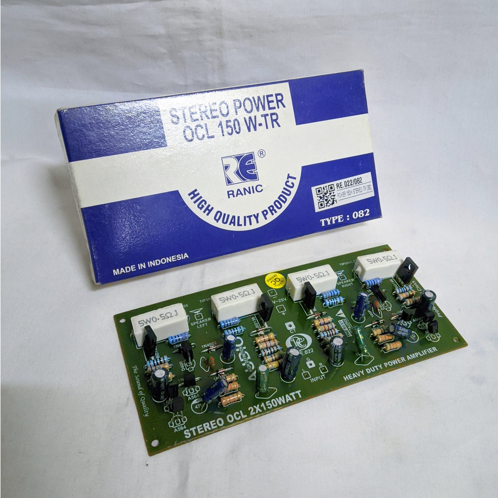 Jual Kit Power Amplifier Stereo OCL 150 Watt RANIC Type 082 | Shopee