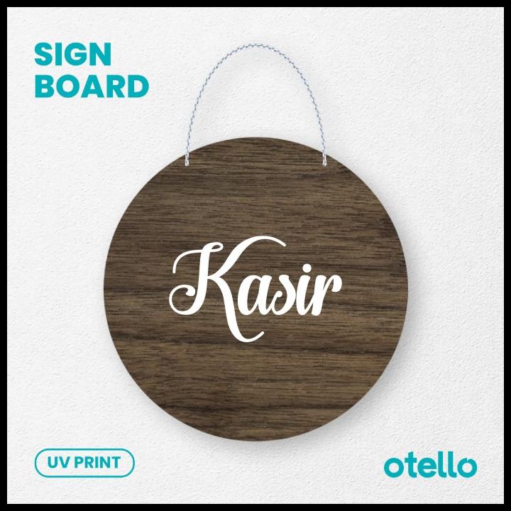 Jual Terbaru Kasir Signage Kayu Wooden Papan Nama Ruangan Gantung Sign Board Rustic 8972