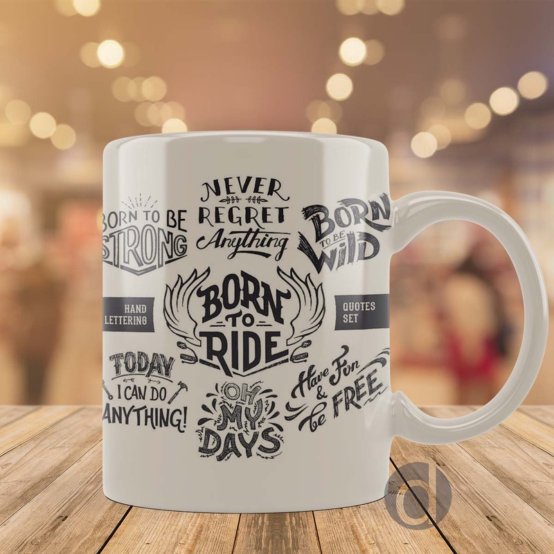 Jual Mug Gelas Lettering kumpulan kutipan huruf tangan lettering ...