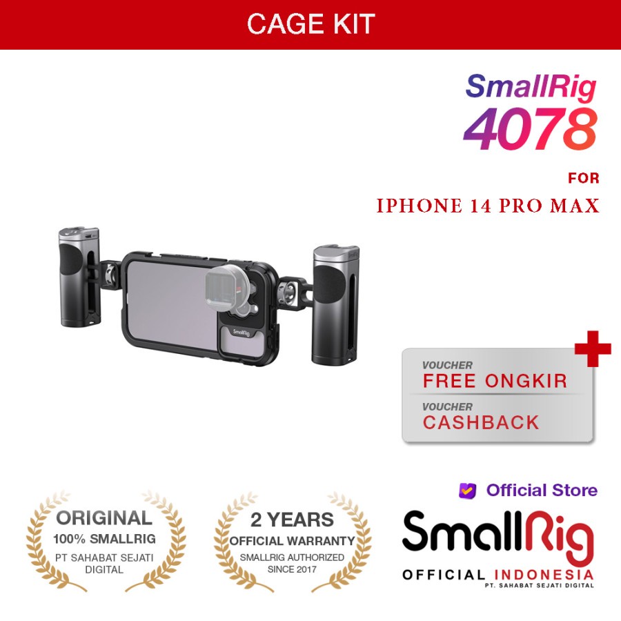 Jual SmallRig Mobile Cage Kit Dual Handheld for iPhone 14 Pro Max 4078 ...