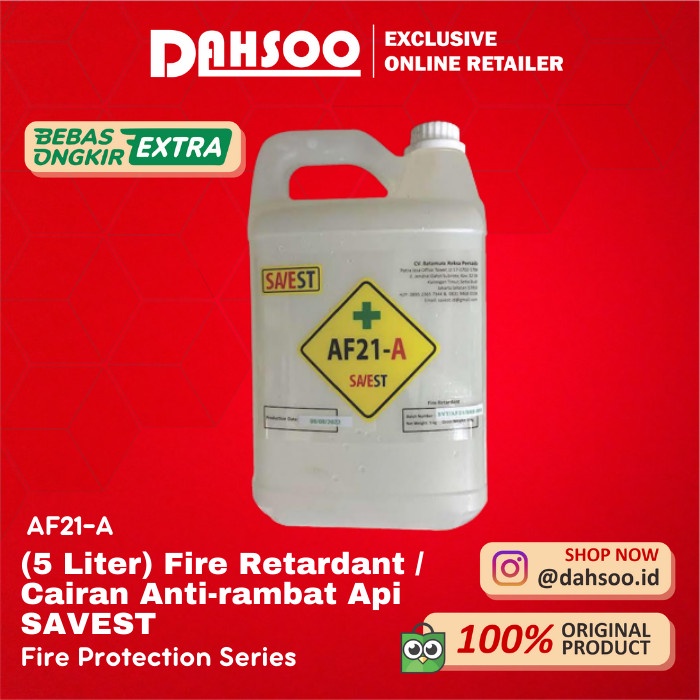 Jual Terlaris Apar Af21 A Fire Retardant 5 Liter Savest / Cairan Anti ...
