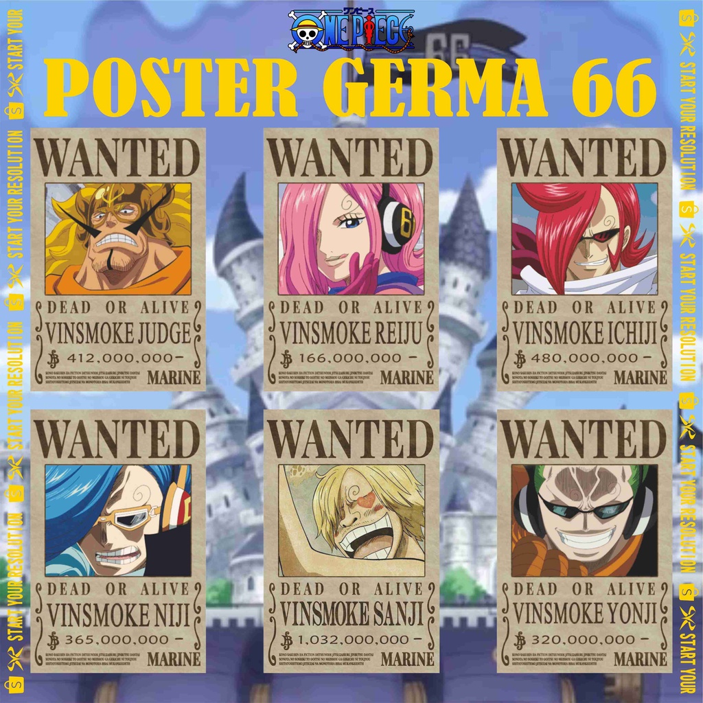 Jual Poster Anime Manga Wanted One Piece Bounty Legends Roger Joy