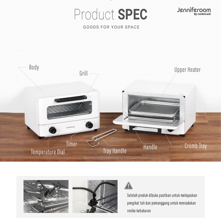 Jual LocknLock Compact Oven Toaster 12L JR-OT12WB | Shopee Indonesia