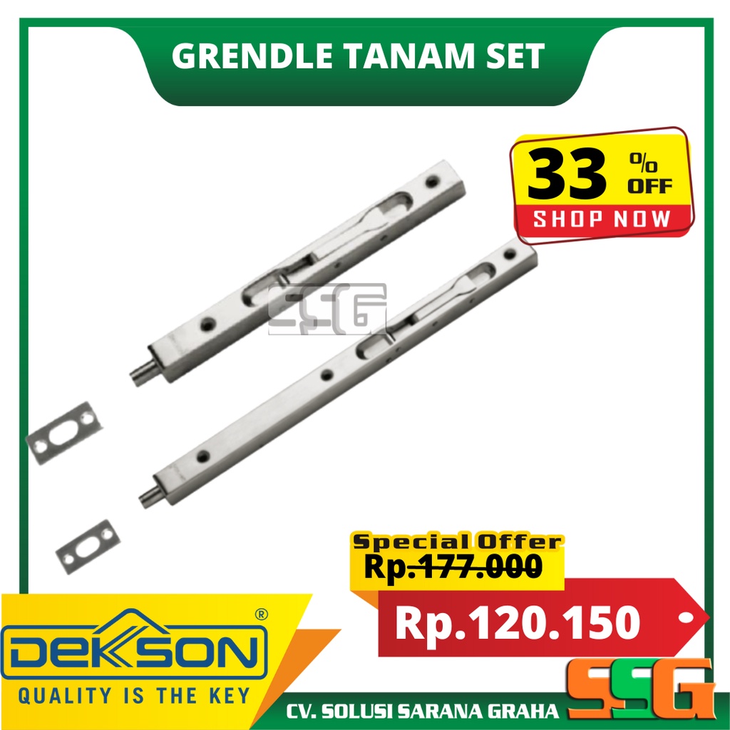 Jual Flush Bolt Dekkson FB 040 8 12 SSS Grendel Tanam SET Shopee