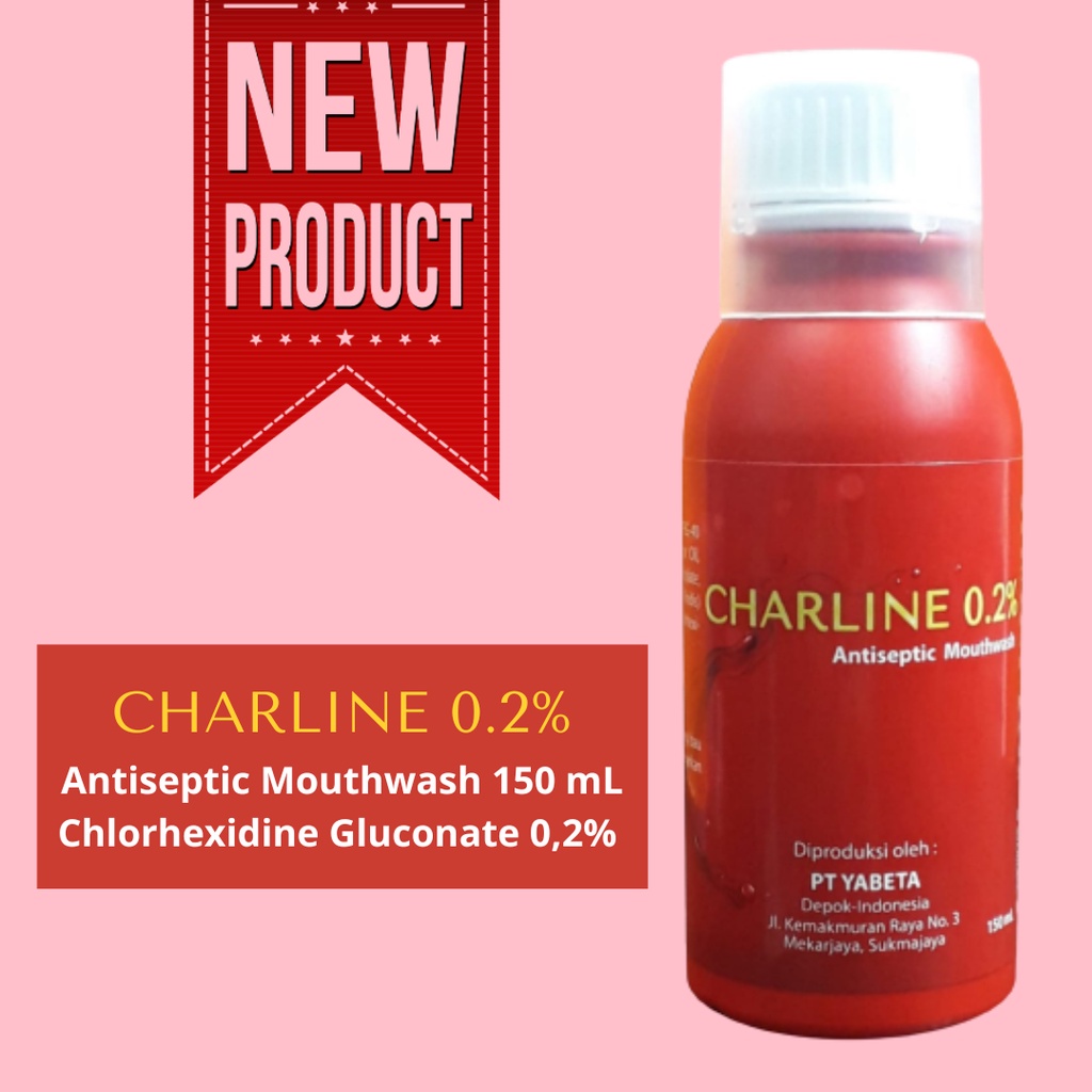 Jual Obat Kumur Charline Chlorhexidine Gluconate 0,2 150 mL Shopee
