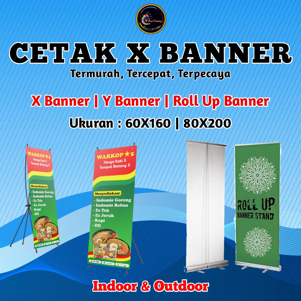 Jual CETAK X BANNER / ROLL UP BANNER SUPER CEPAT BEKASI | Shopee Indonesia