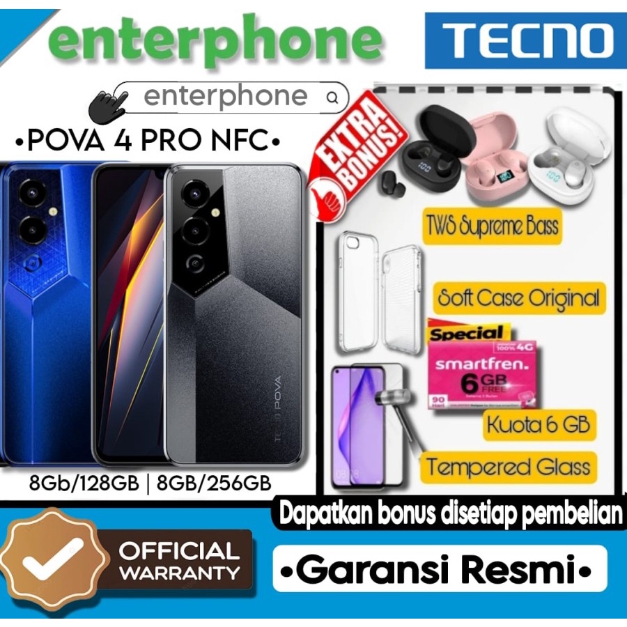 Jual Tecno Pova 4 Pro NFC 8/256 Ram 8GB ROM 256GB Garansi Resmi ...