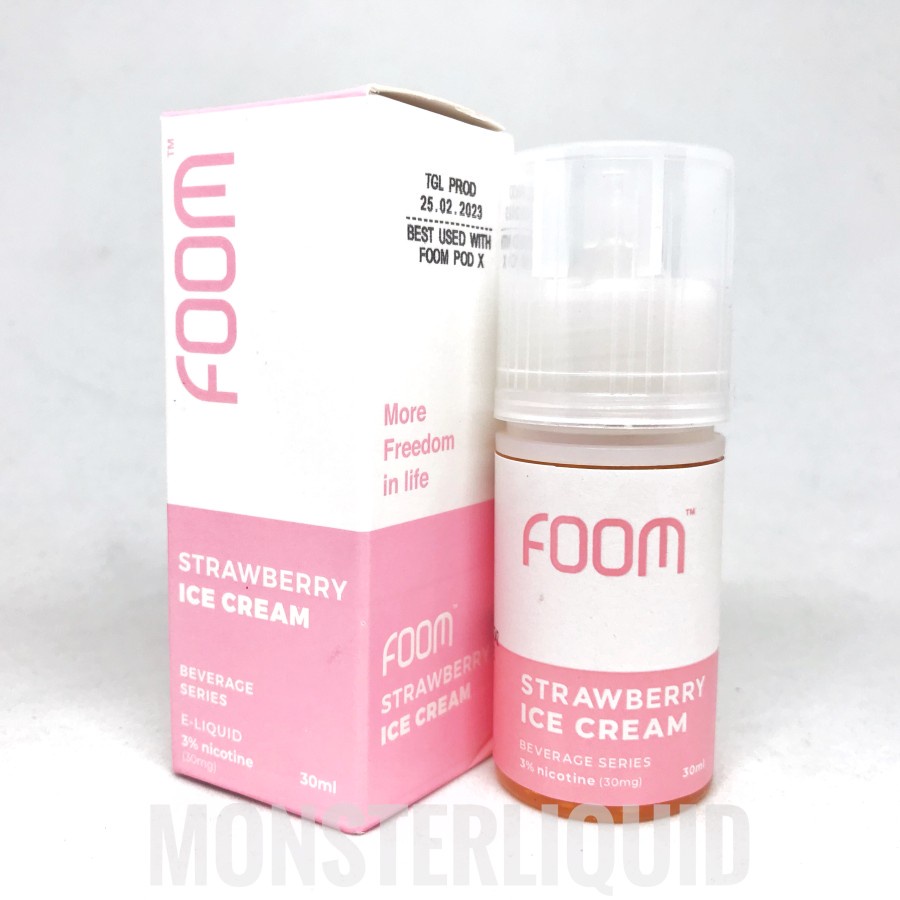 Jual SALT FOOM STRAWBERRY ICE CREAM BY FOOM LAB 30MG 30ML Shopee