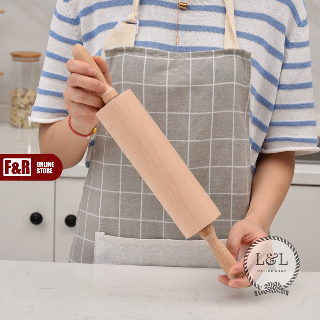 Jual Penggiling Adonan Kue Kayu Mahoni Rolling Pin Gilingan Adonan ...