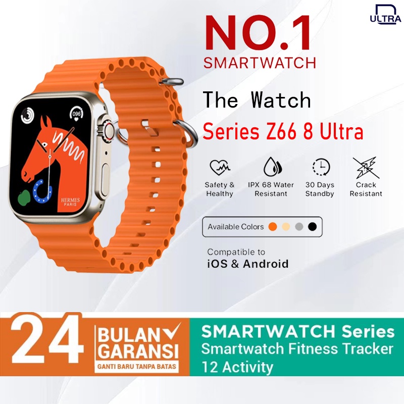 Jual Series 8 Z66 Ultra Smart Watch 49mm 11 shell 2.0 inch screen HD thermometer sports Smart