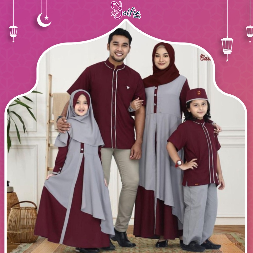 Jual Sarimbit Terbaru 2023 Baju Couple Keluarga Muslim Keke Gaitha