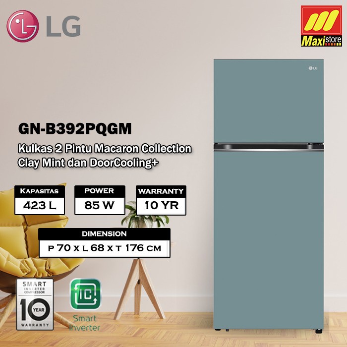 Jual LG Kulkas 2 Pintu Macaron GN-B392PQGM [423 L] Smart Inverter ...