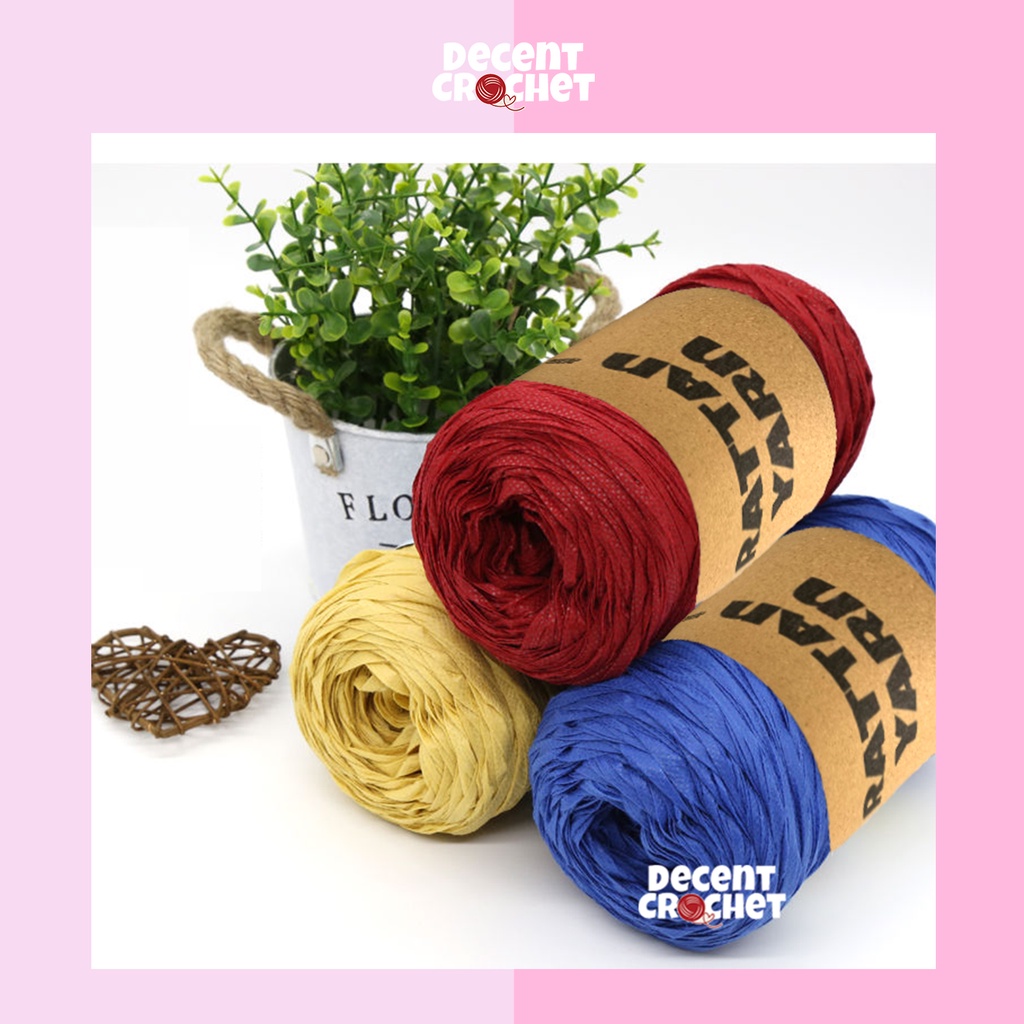 Jual Benang Rajut Rattan Yarn / Paper Yarn | Shopee Indonesia