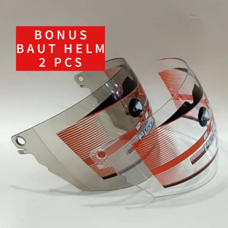 Jual Kaca Visor Helm Bening Clear Riben Gelap NDR Touring BMC HIU VIRTUE Original Shopee Indonesia