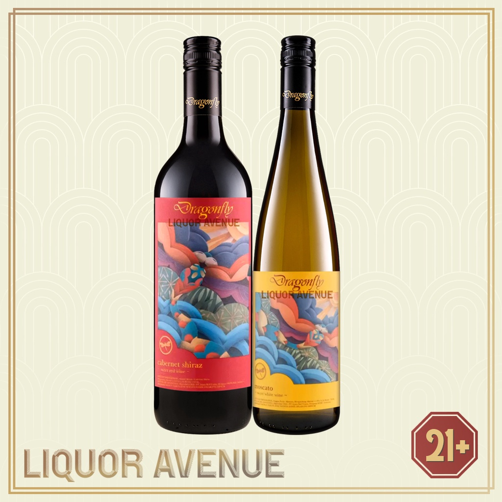Jual Dragonfly Moscato 750ml + Dragonfly Shiraz Sweet Red