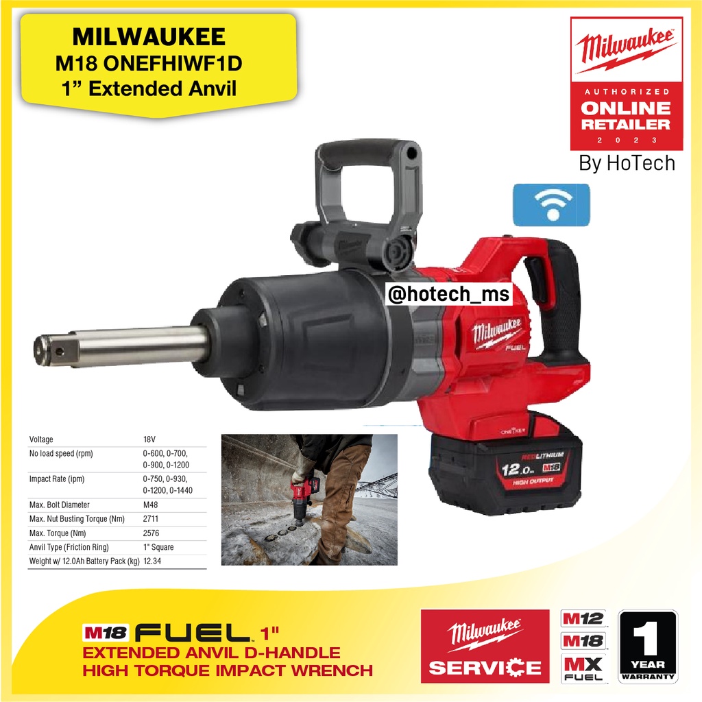 Jual MILWAUKEE M18 ONEFHIWF1D | 18V Torque Impact Wrench 1