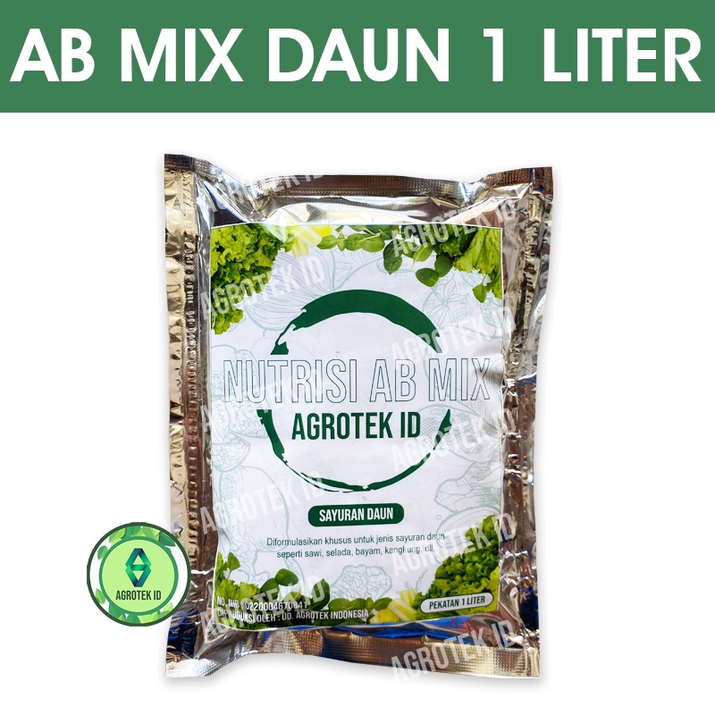 Jual AB MIX Sayuran Daun Hidroponik Pekatan 1 liter untuk 200 Liter air ...