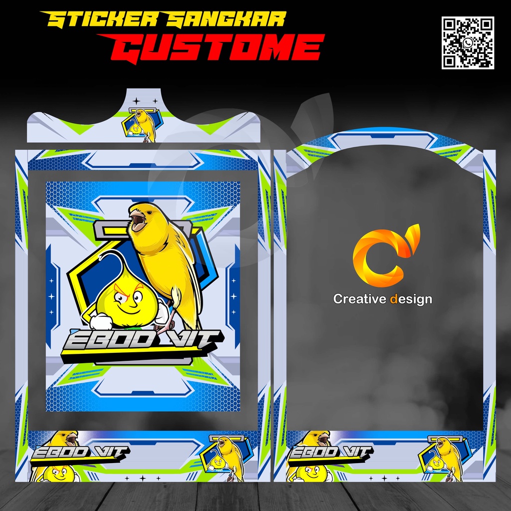 Jual STICKER SANGKAR KOTAK CUSTOME BURUNG KENARI | Shopee Indonesia