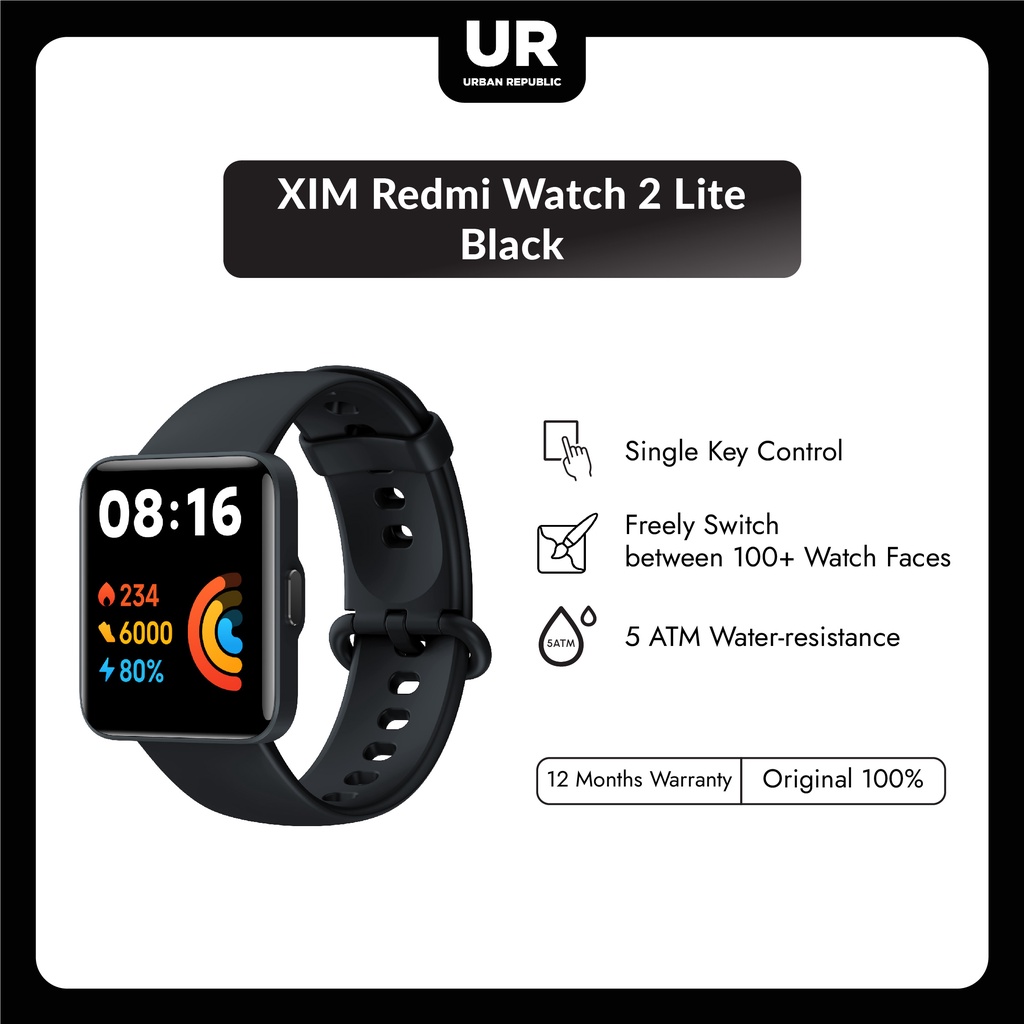 Jual Xiaomi Redmi Watch 2 Lite - Black | Shopee Indonesia