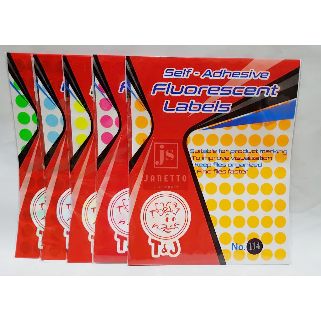Jual 1 LEMBAR LABEL Tom & Jerry WARNA FLUORESCENT No 114 stiker dotting ...