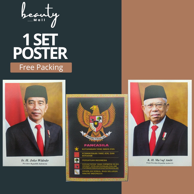 Jual Poster Presiden Dan Wakil Photo Presiden Resmi Terbaru Gambar ...