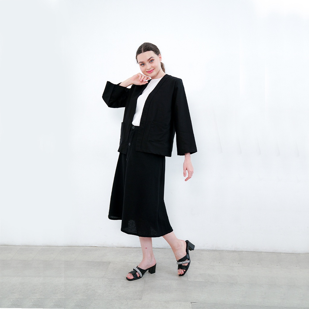 Jual LIFE AT MANNANA Outer Basic Linen Wanita Women Blazer Callista ...