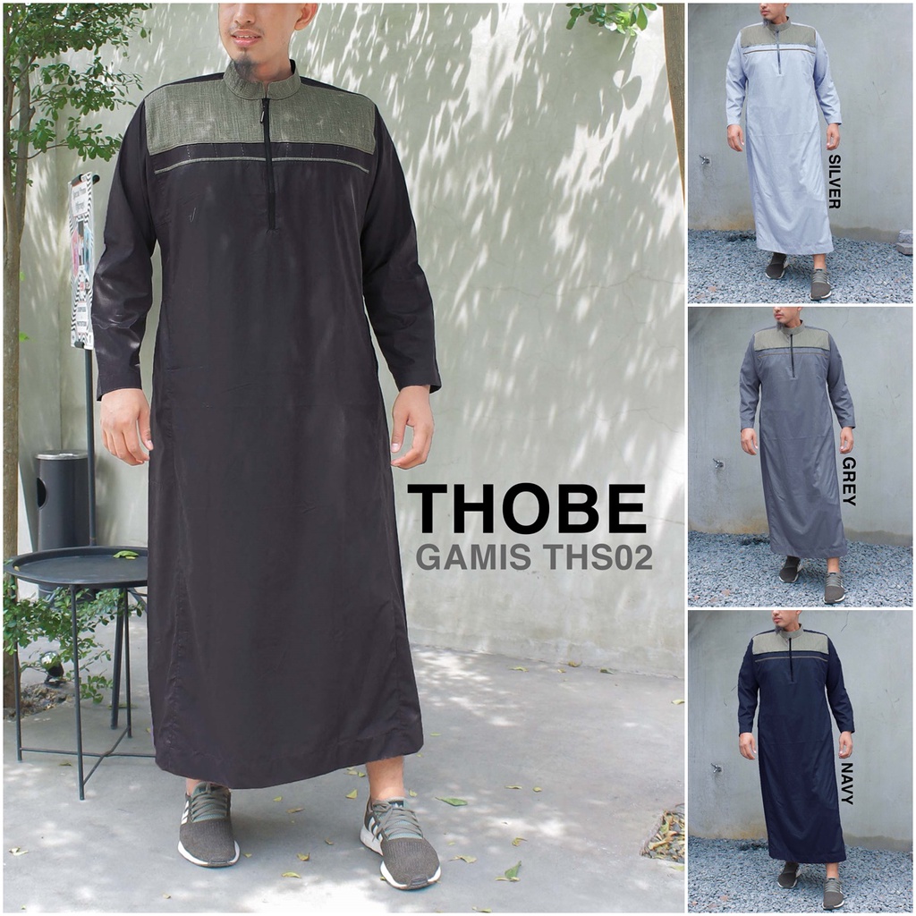 Jual Promo [premium] Gamis Pria Thobe Jubah Kode Ths02 Dewasa Lengan