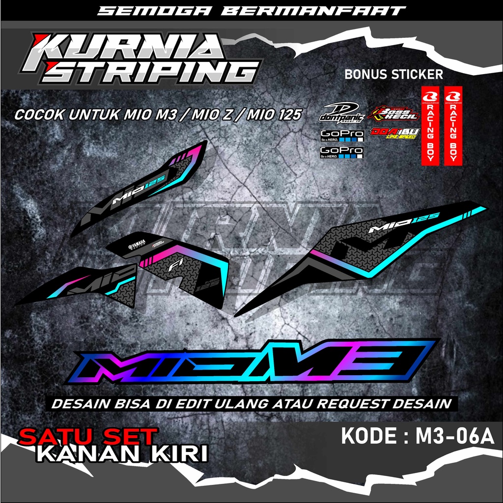 Jual Stiker Mio M3/Z Decal Striping Hologram Standar keren Mio M3/Z ...