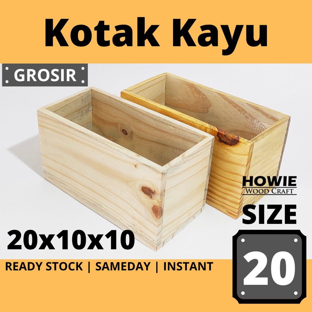 Jual Kotak Kayu Box Storage Pot Kayu Size Kotak Tinggi Shopee Indonesia