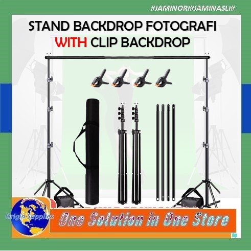 Jual Bracket Stand 3M Untuk Backdrop Foto Studio Dengan Klip Backdrop