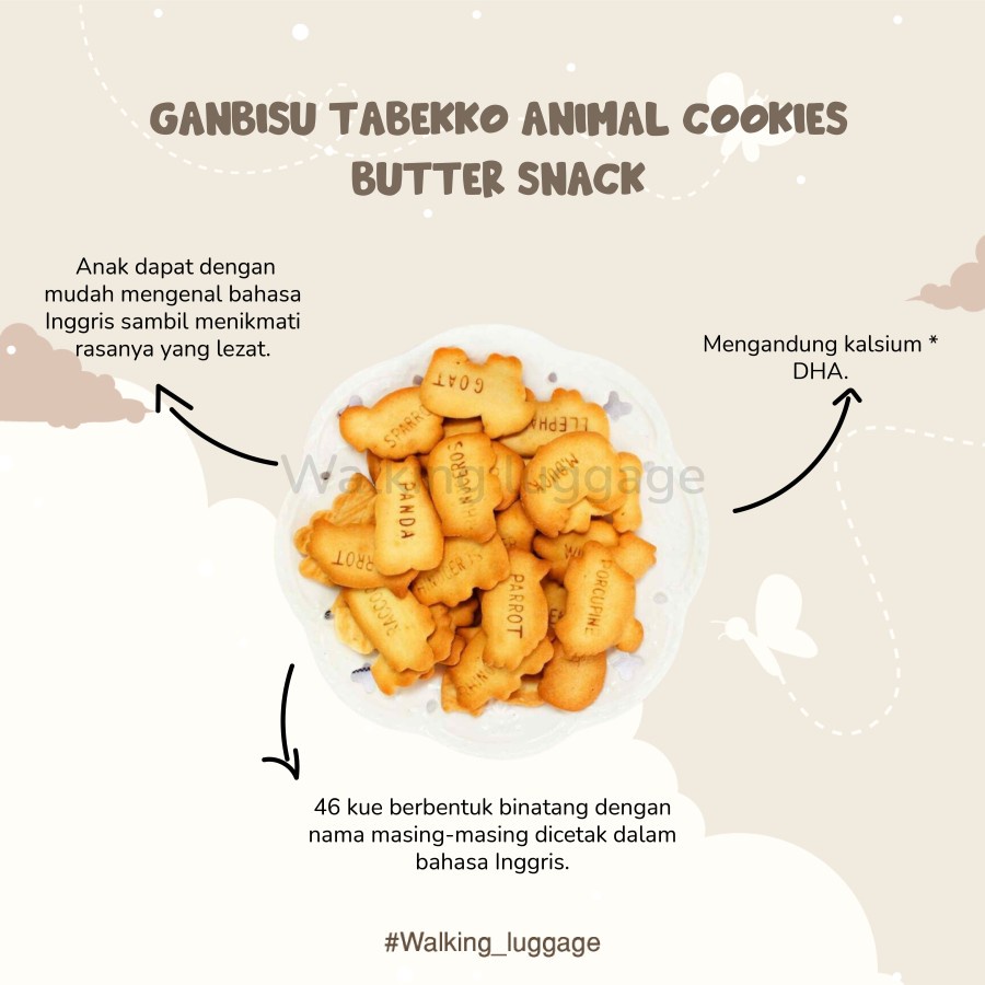 Jual Tabekko Animal Butter Biscuit snack | Shopee Indonesia
