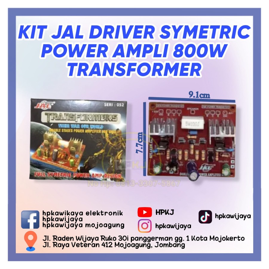 Jual JAL KIT TRANSFORMERS DRIVER FULL SYMETRIC POWER AMPLI 800W ...