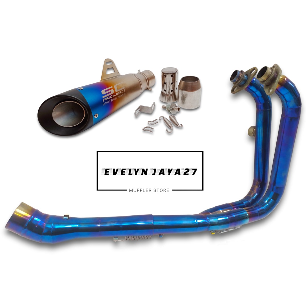 Jual KNALPOT RACING IMPORT SC PROJECT S1 HALFBLUE HEADER BLUE ...