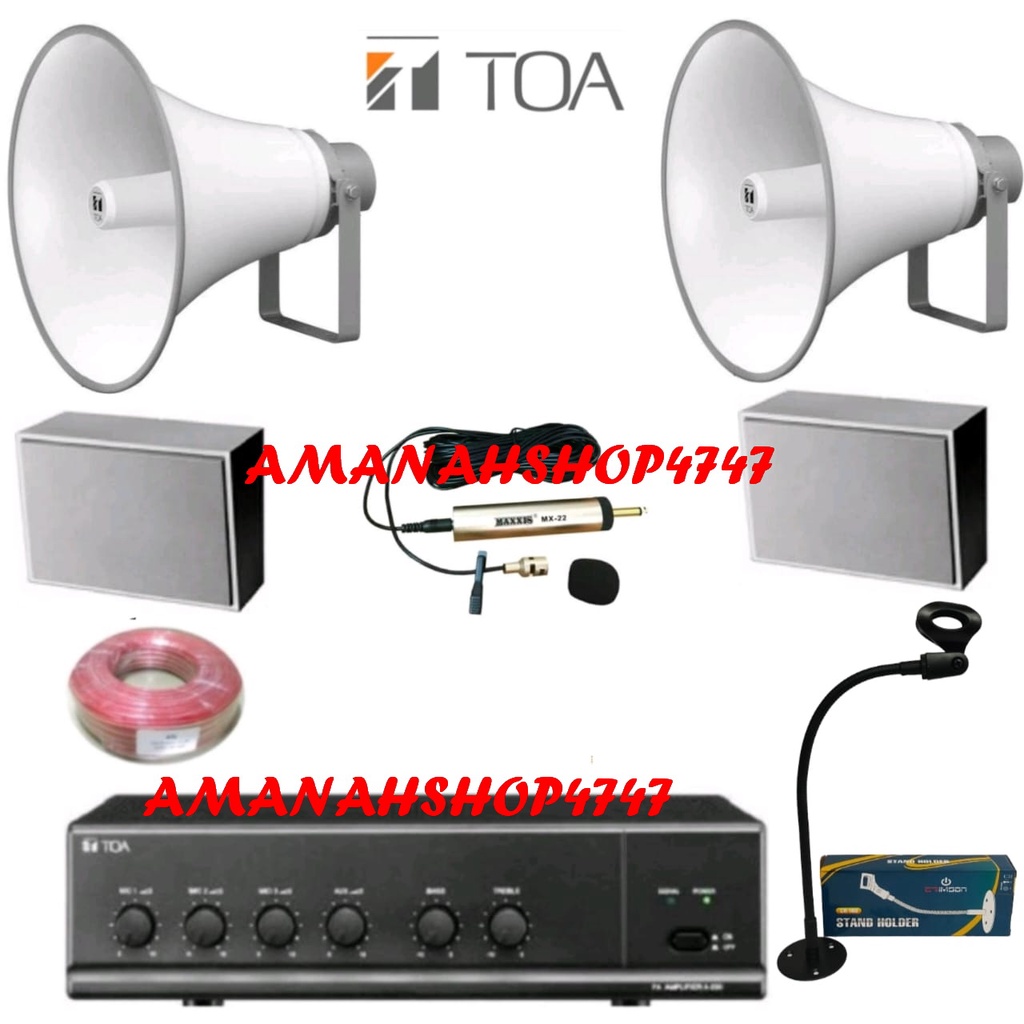 Jual PAKET TOA SPEAKER LUAR DAN DALAM PAKET SOUND SYSTEM TOA MASJID DAN