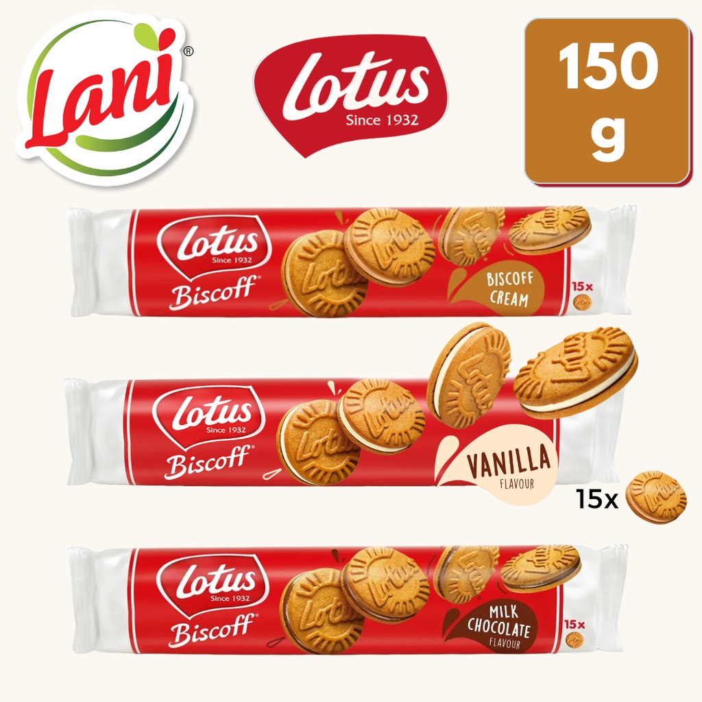 Jual Lotus Biscoff Sandwich Biscuit 150 g Biscoff Cream, Milk