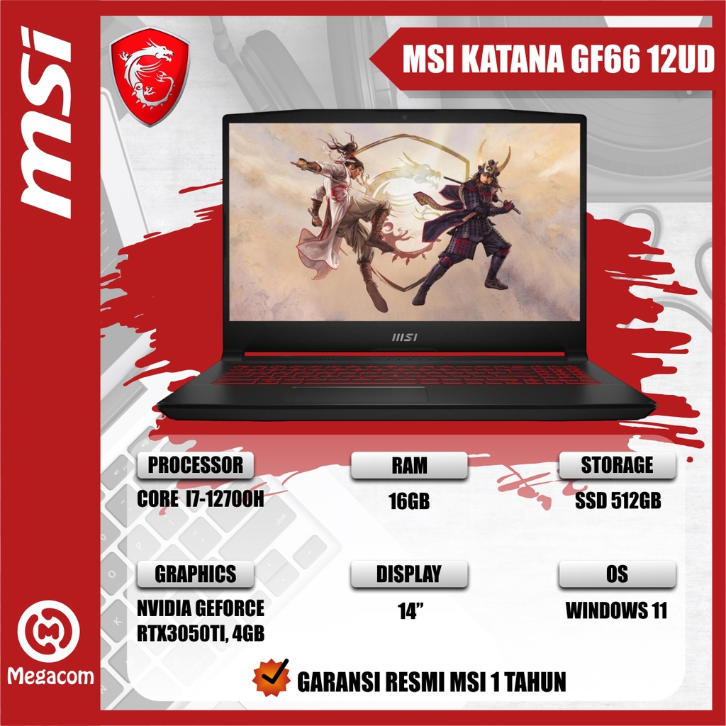 Jual Laptop Gaming Msi Katana Gf Ud I H Gb Gb